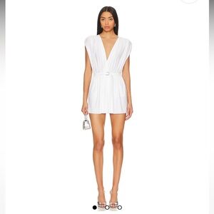 Norma Kamali Athena Pickleball Dress in Snow White